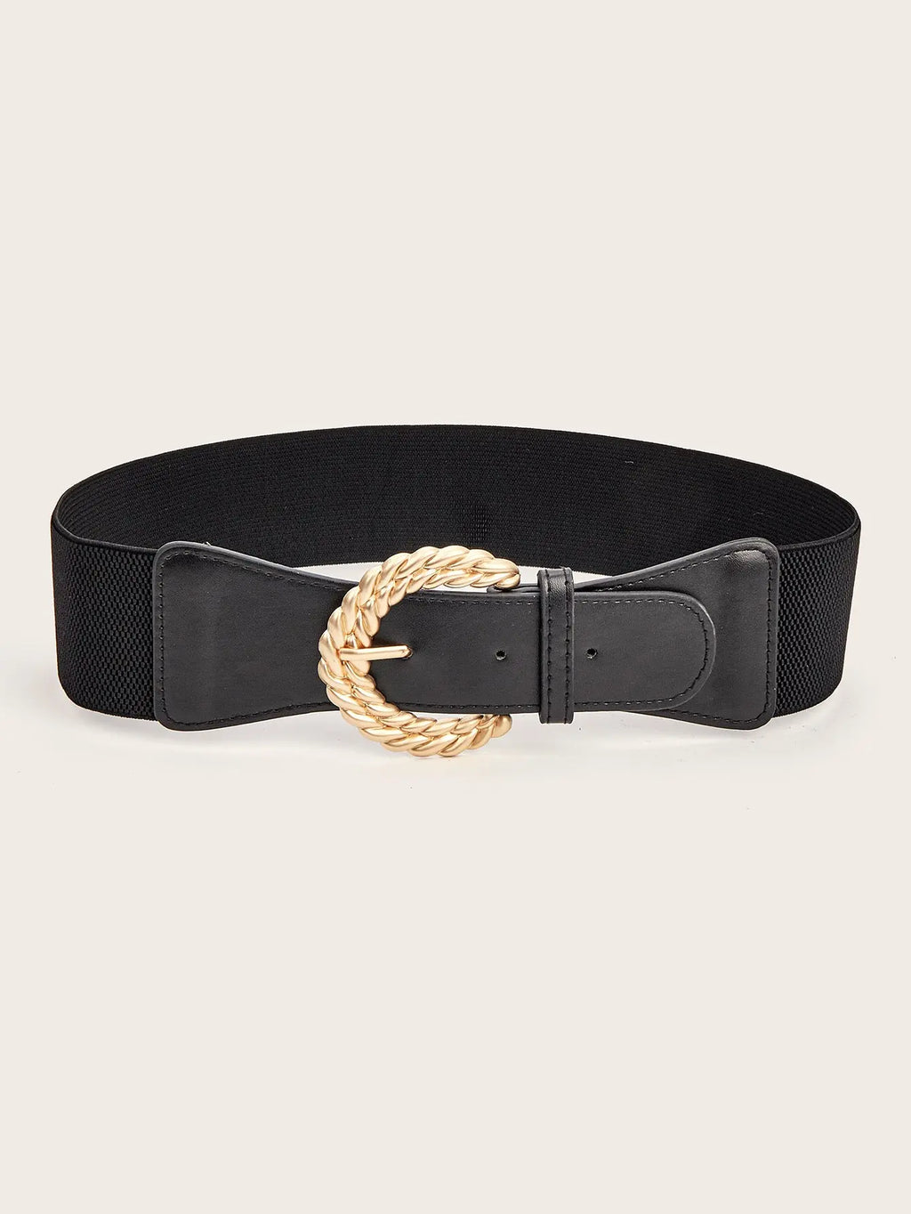 Ceinture noire large avec boucle - Luna M & P Accessoires