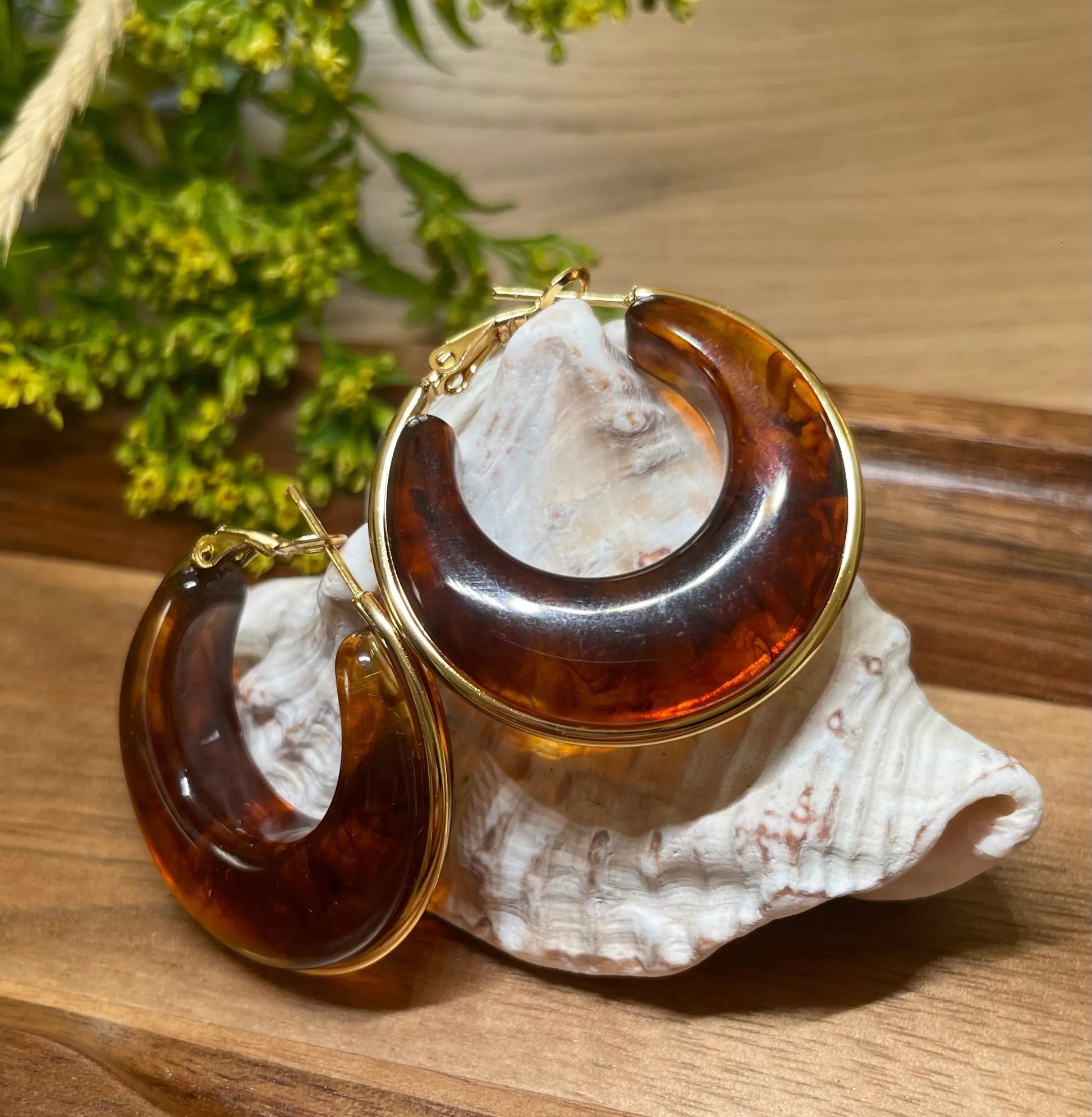 Boucles d’oreille - Lin COSMOS