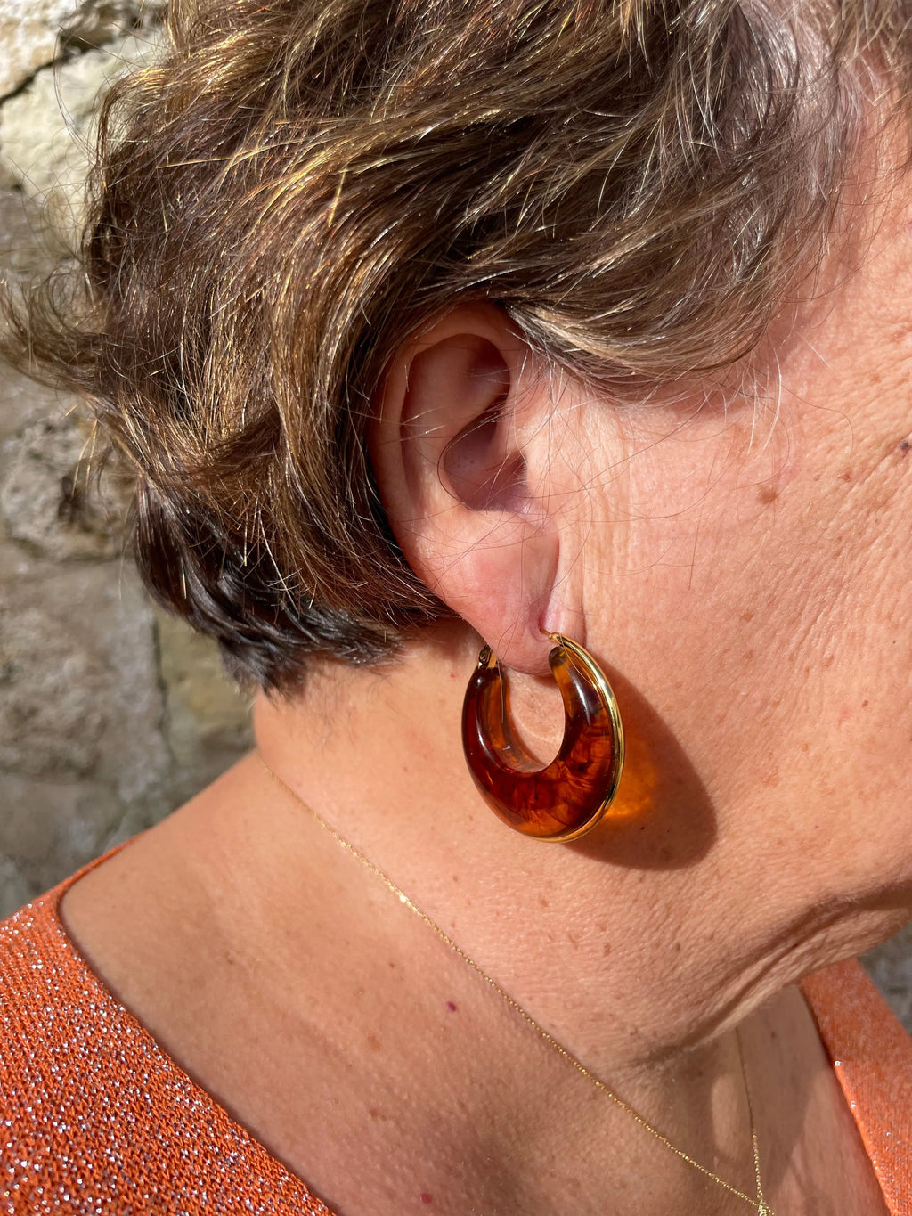 Boucles d’oreille - Lin COSMOS