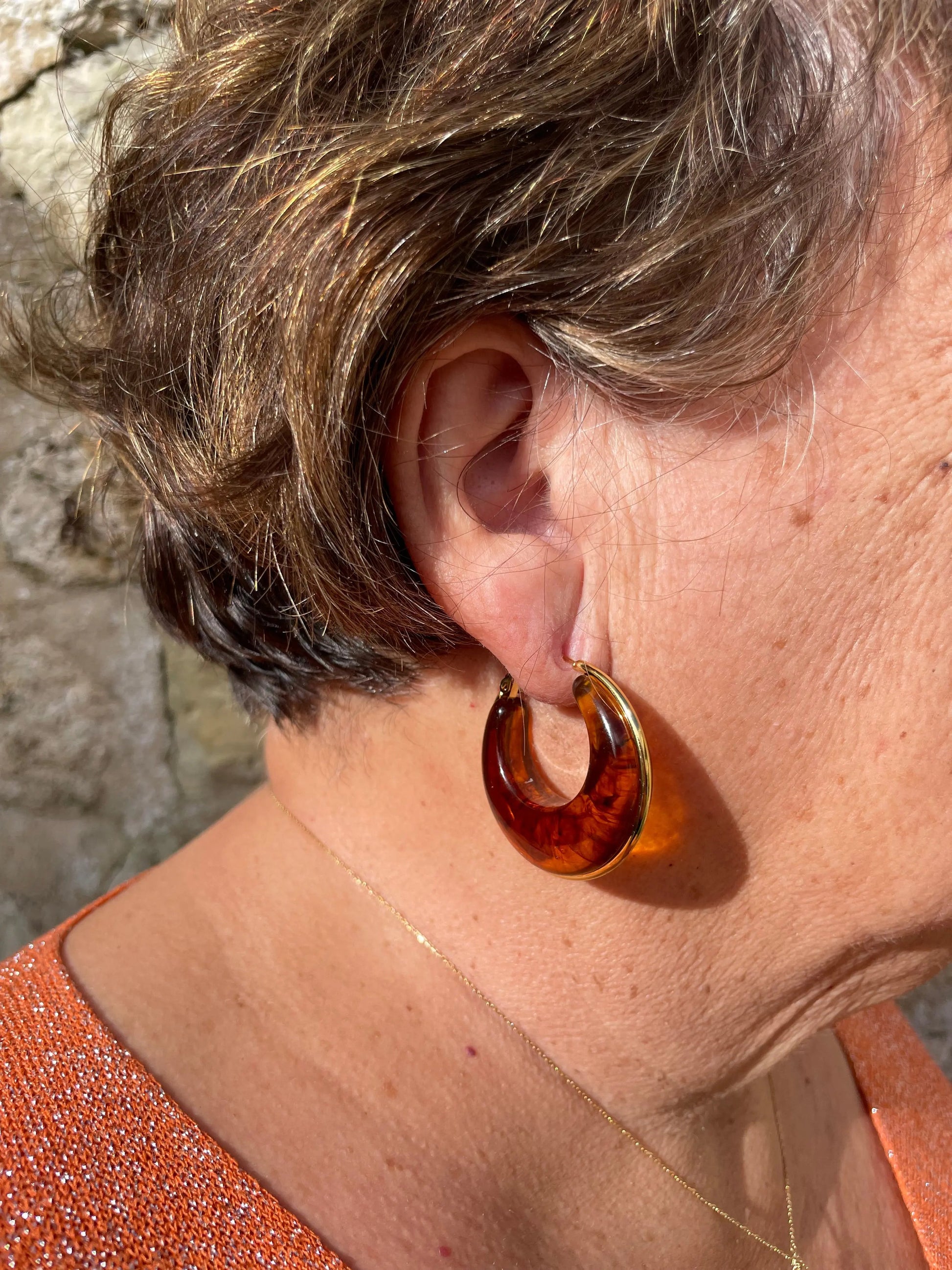 Boucles d’oreille - Lin COSMOS