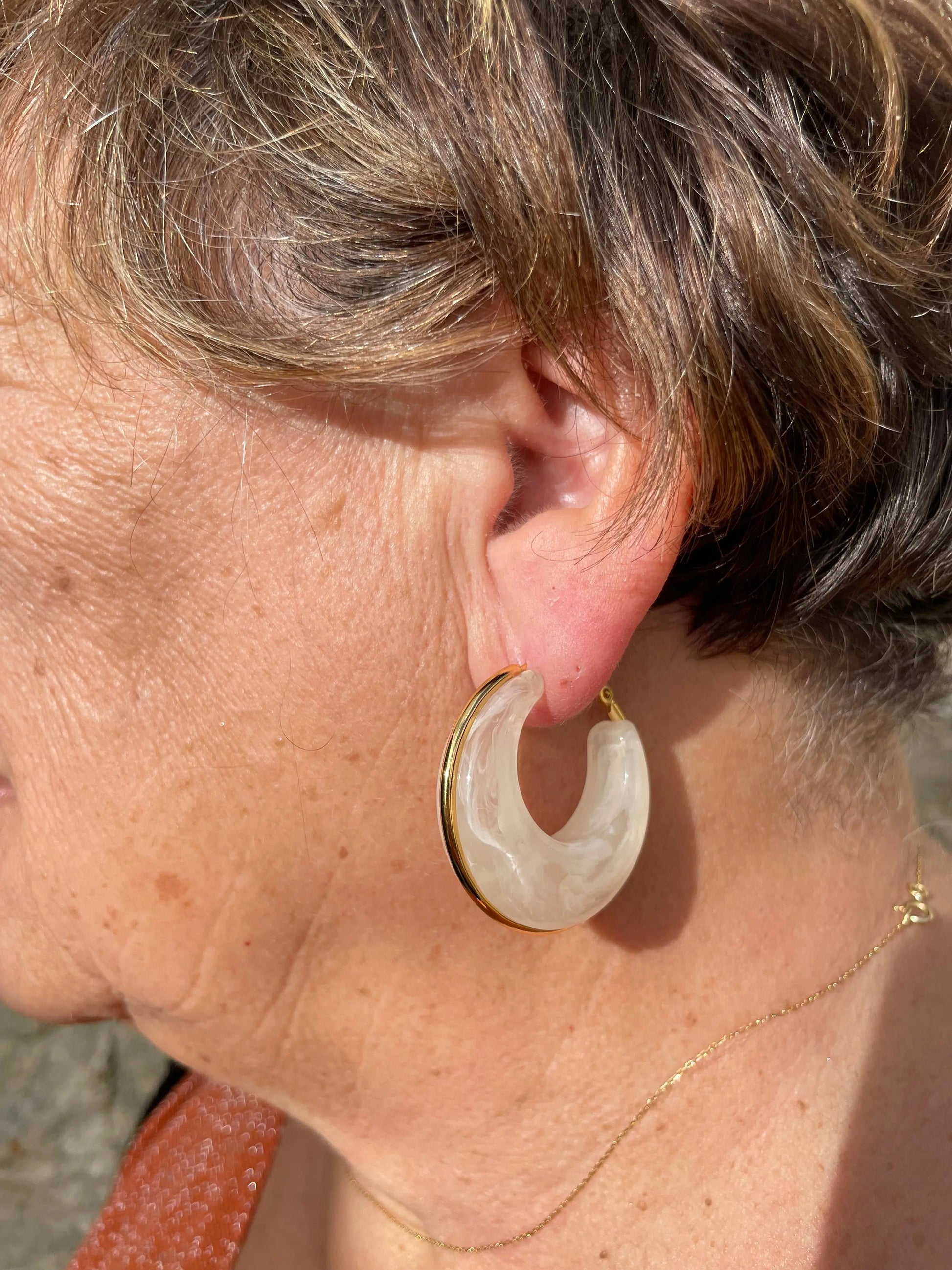 Boucles d’oreille - Lin COSMOS