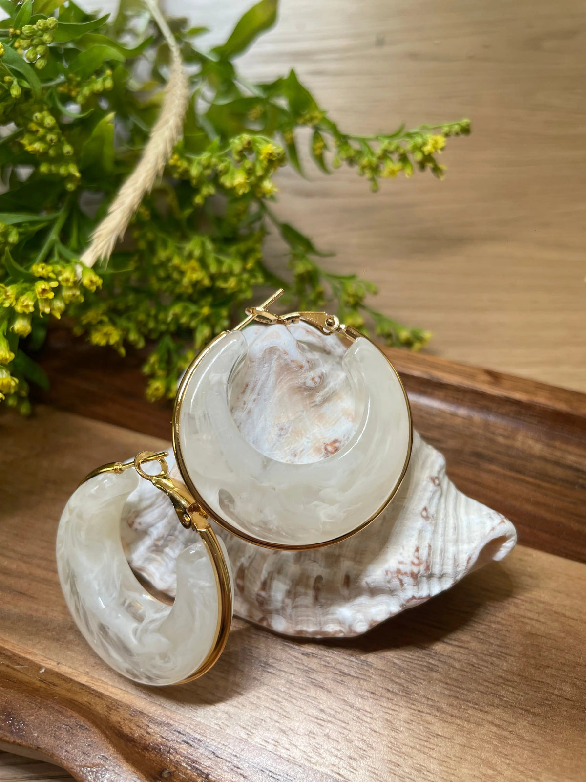 Boucles d’oreille - Lin COSMOS