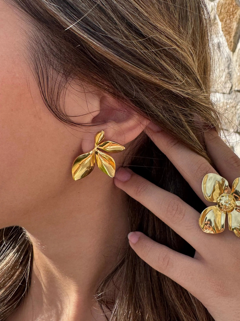 Boucles d’oreille feuilles - Narcisse COSMOS