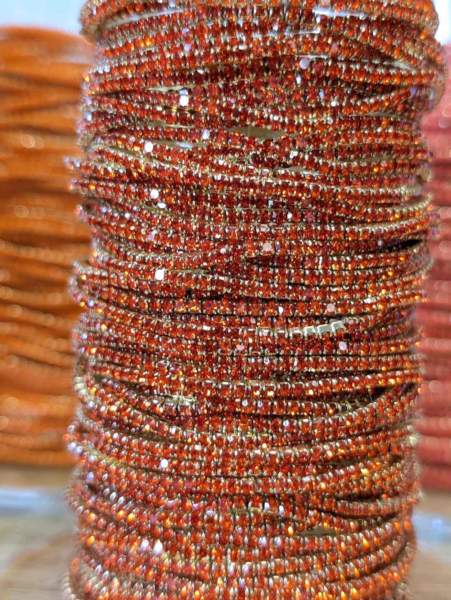 Bracelet à strass rouge fin - Esmé