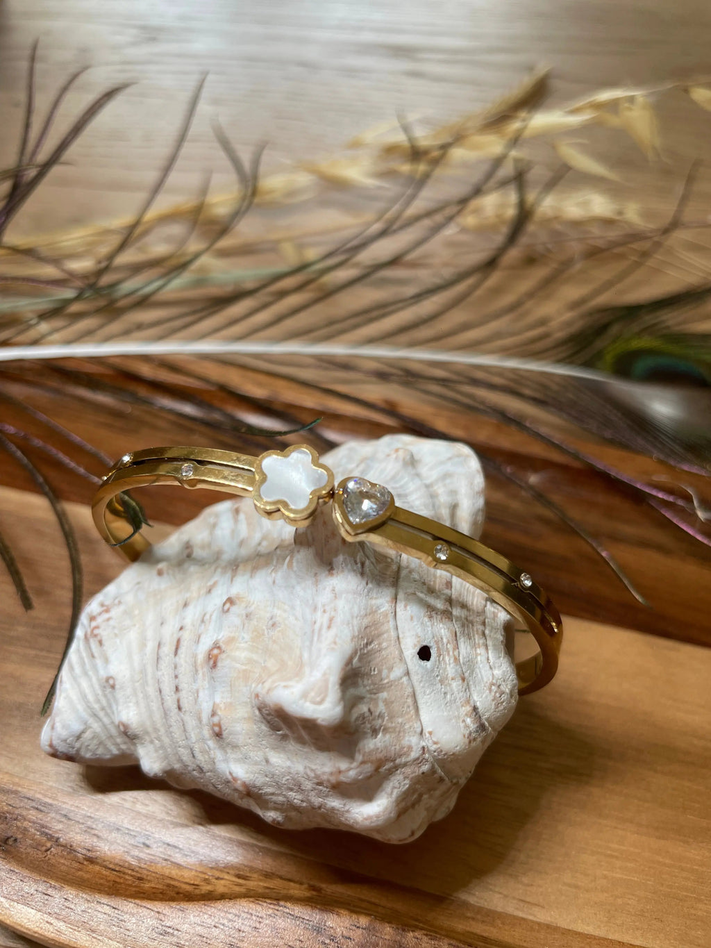 Bracelet jonc acier Fleur - Mimosas COSMOS