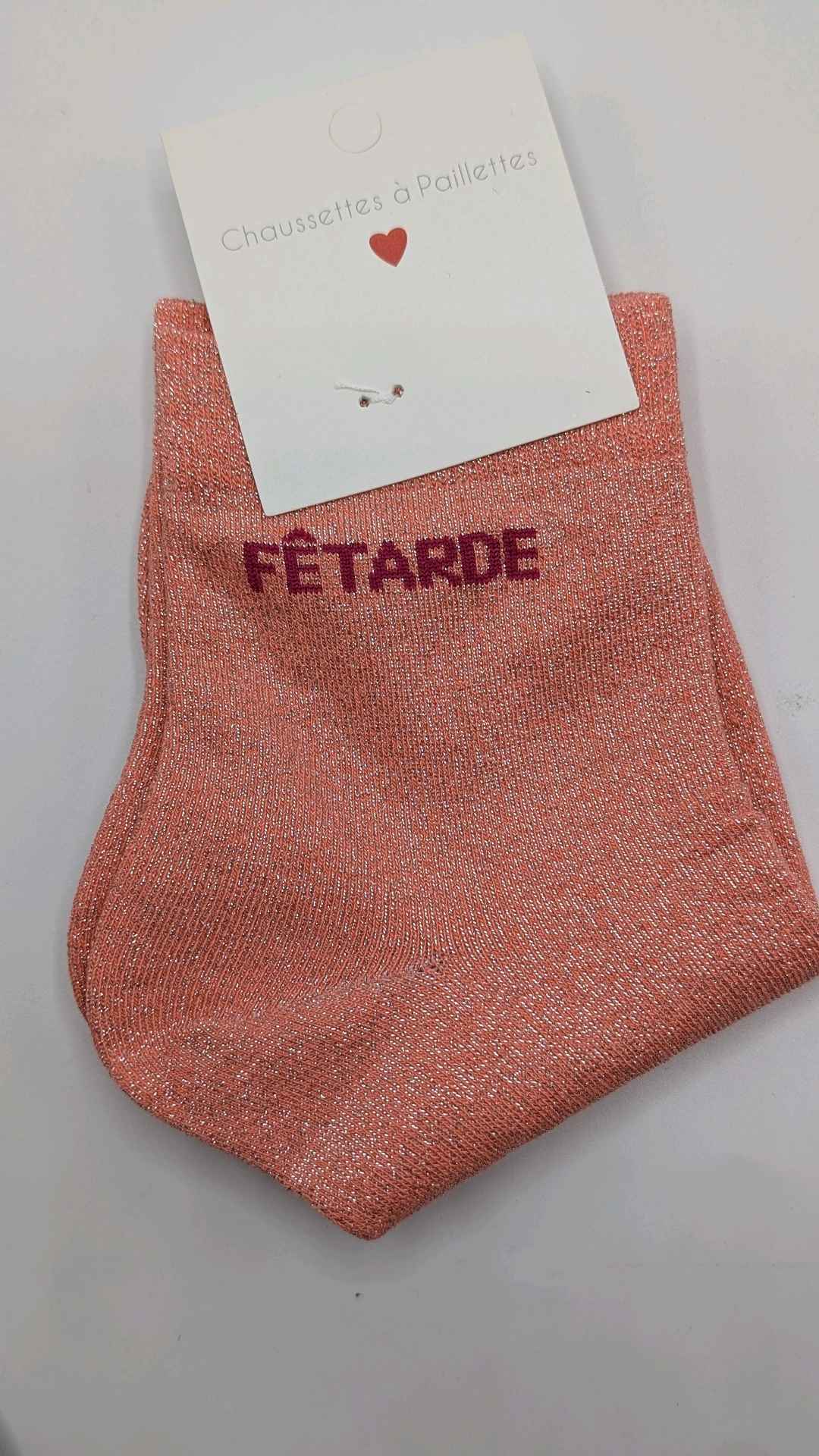 Chaussettes à paillettes oranges - Fêtarde