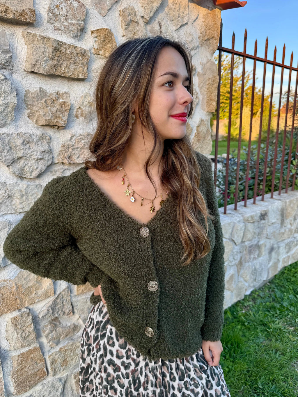 Gilet à manches longues mohair - Hématite LUIZACCO