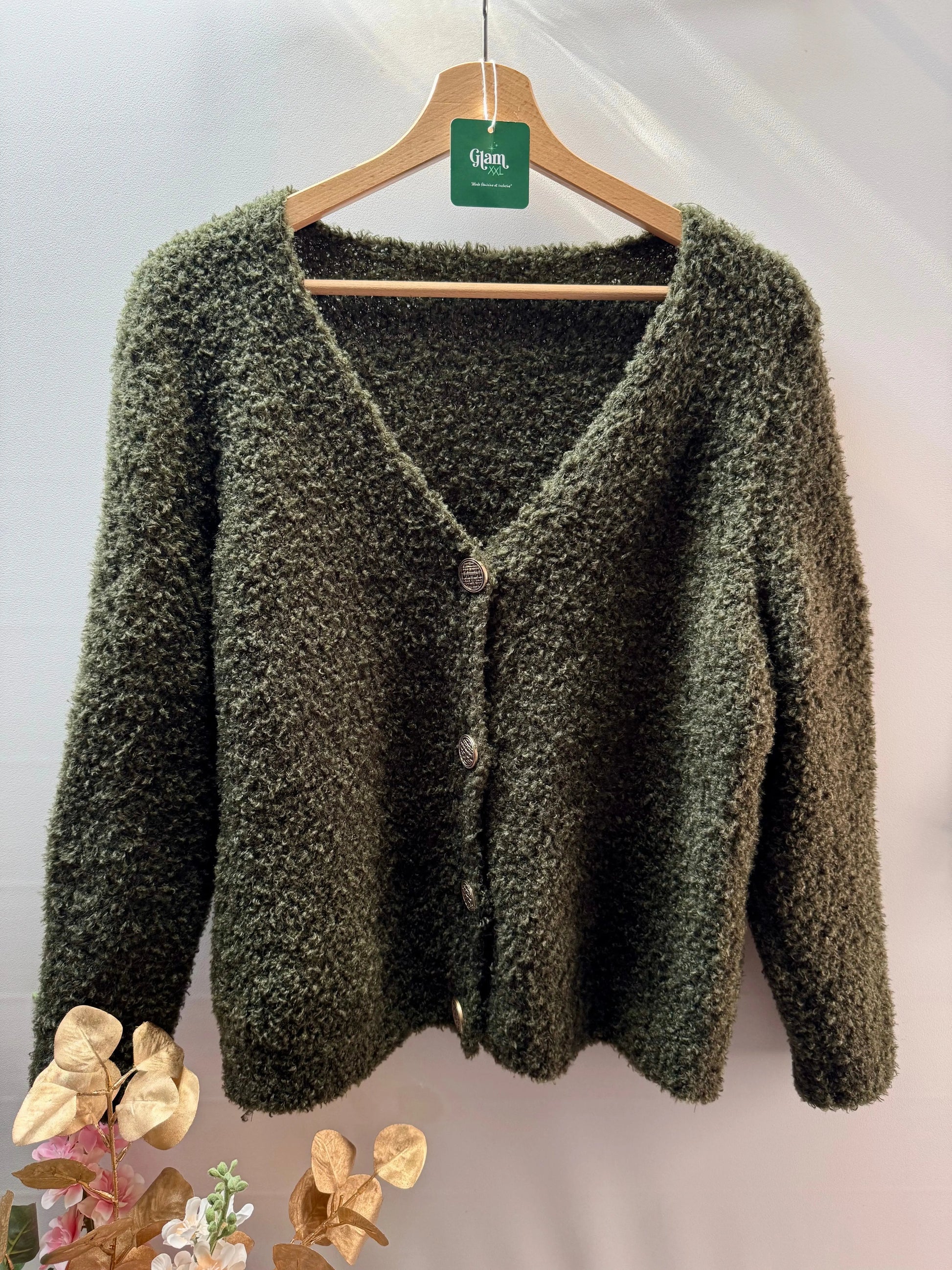 Gilet à manches longues mohair - Hématite LUIZACCO