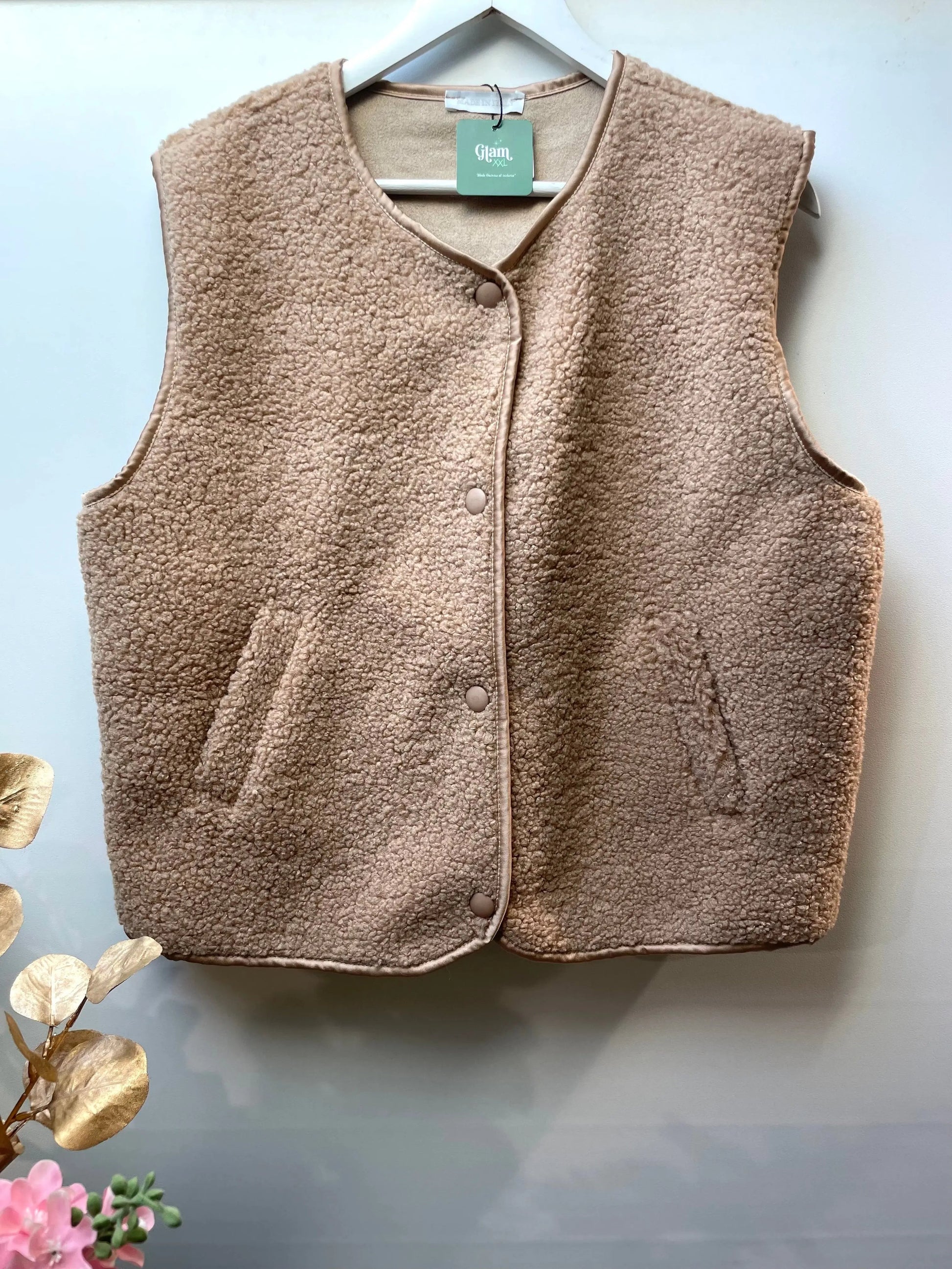 Gilet sans manche avec poche - Perle LUIZACCO