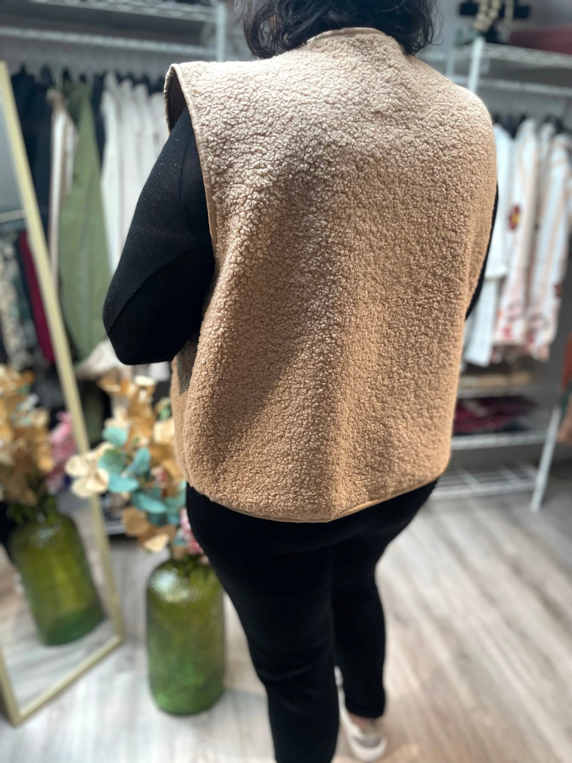 Gilet sans manche avec poche - Perle LUIZACCO