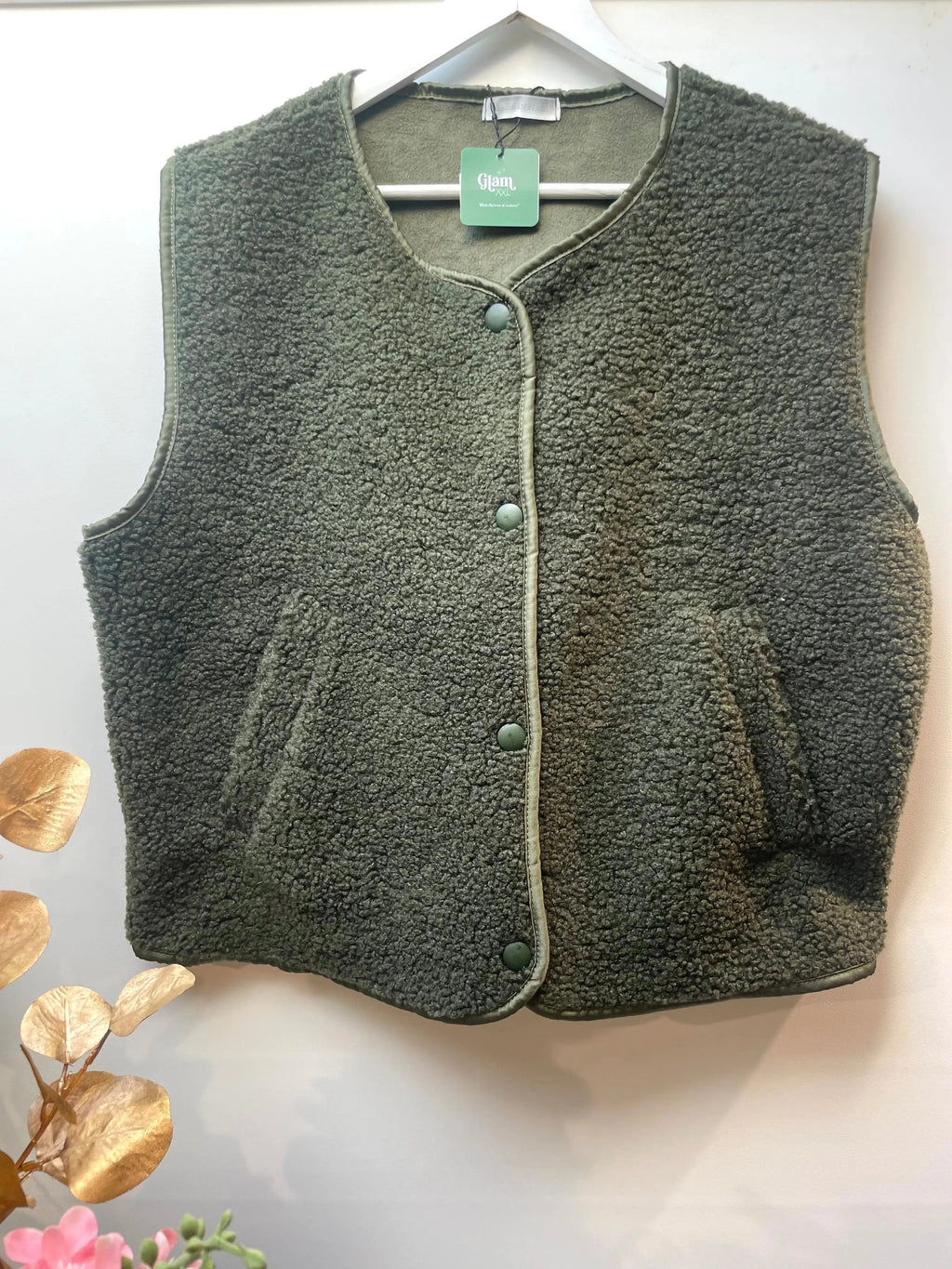 Gilet sans manche avec poche - Perle LUIZACCO