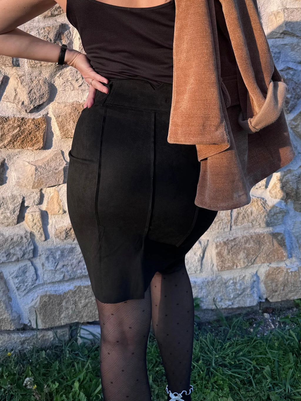 Jupe courte suédine - ONYX LUIZACCO