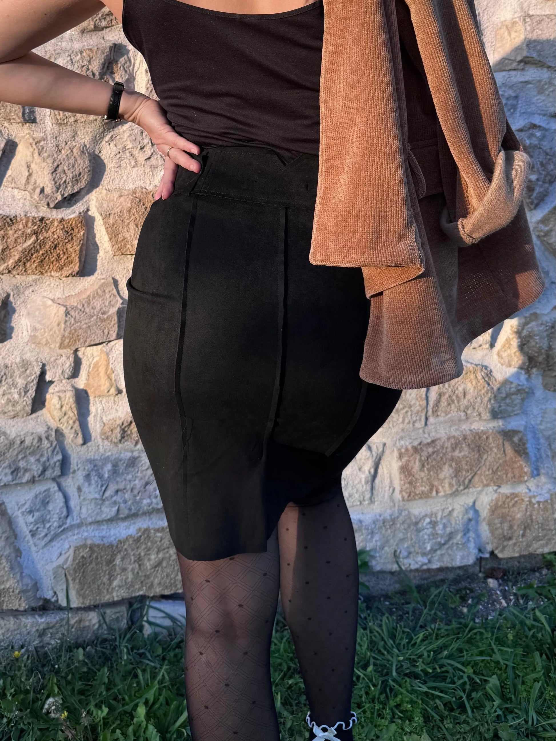 Jupe courte suédine - ONYX LUIZACCO