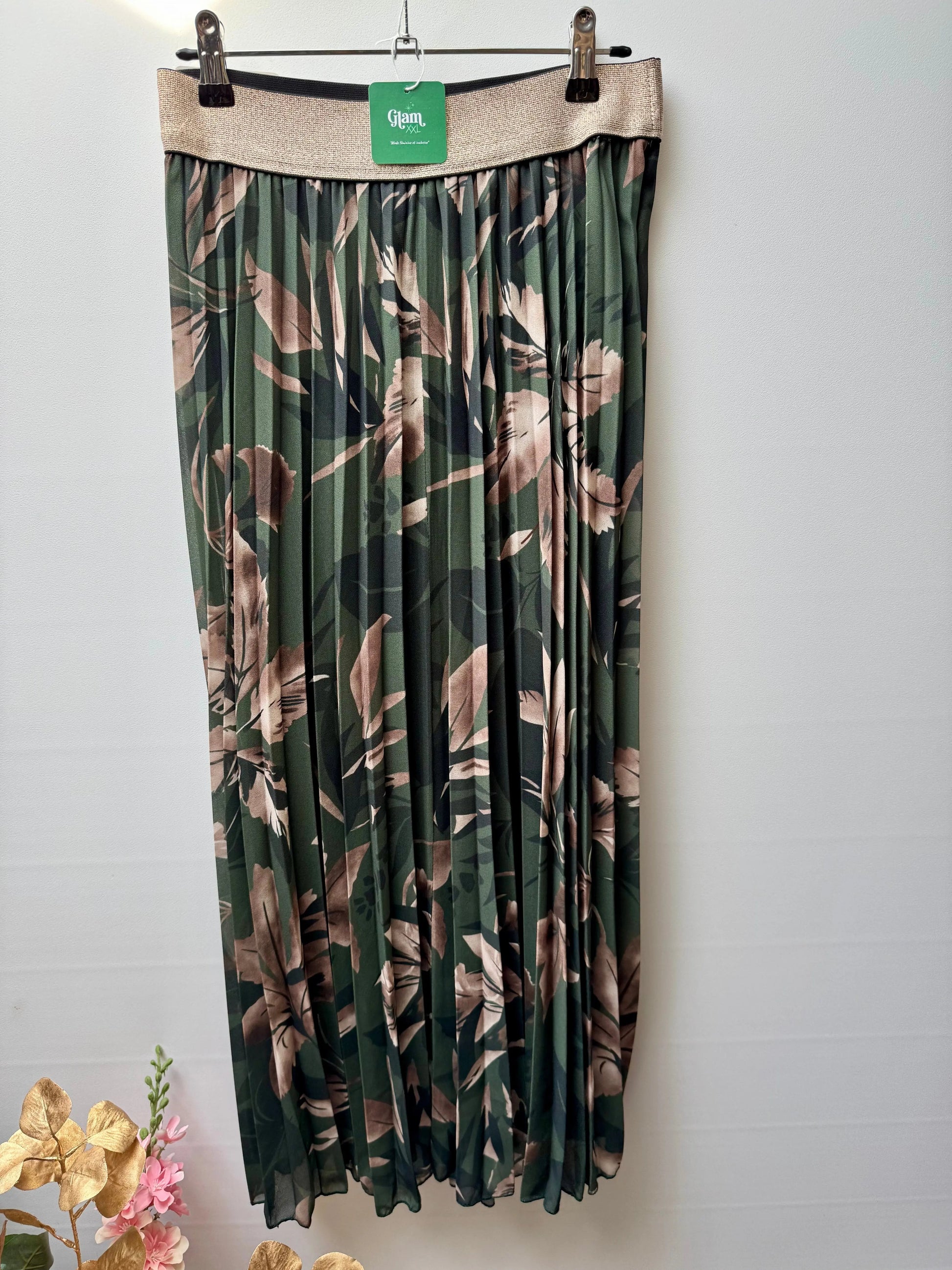 Jupe longue plissée - Nacre LUIZACCO