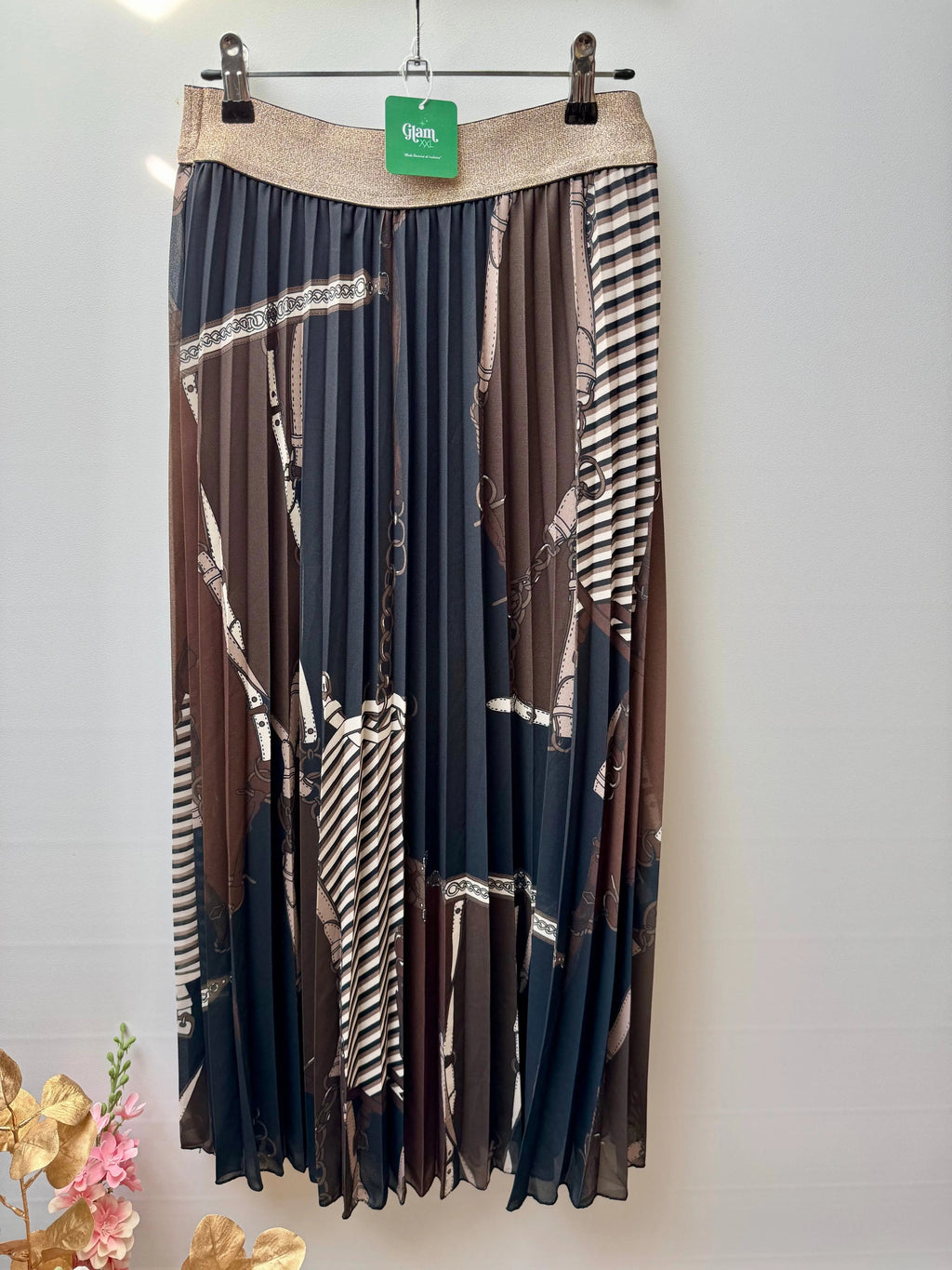 Jupe longue plissée - Nacre LUIZACCO