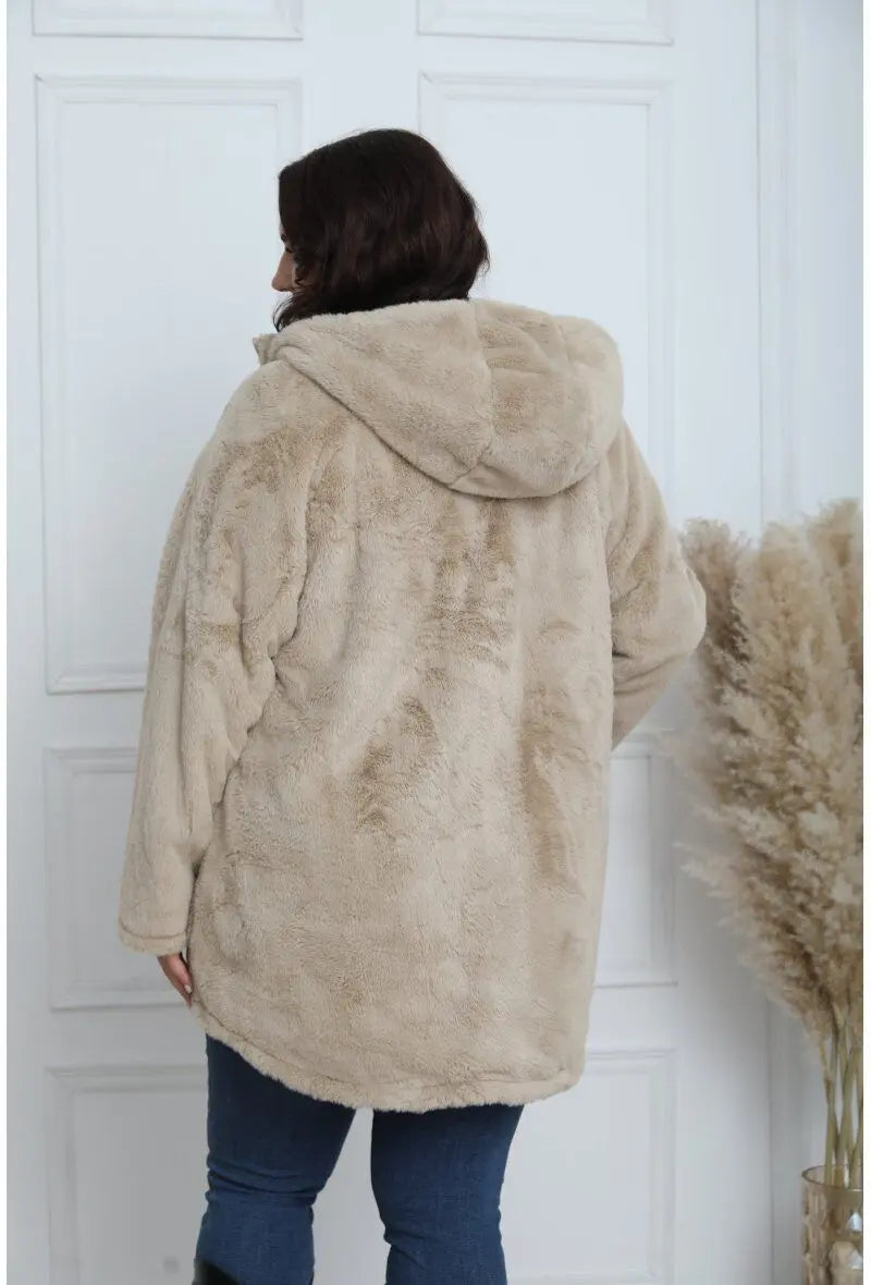 Manteau mohair et parka réversible gold - Lili
