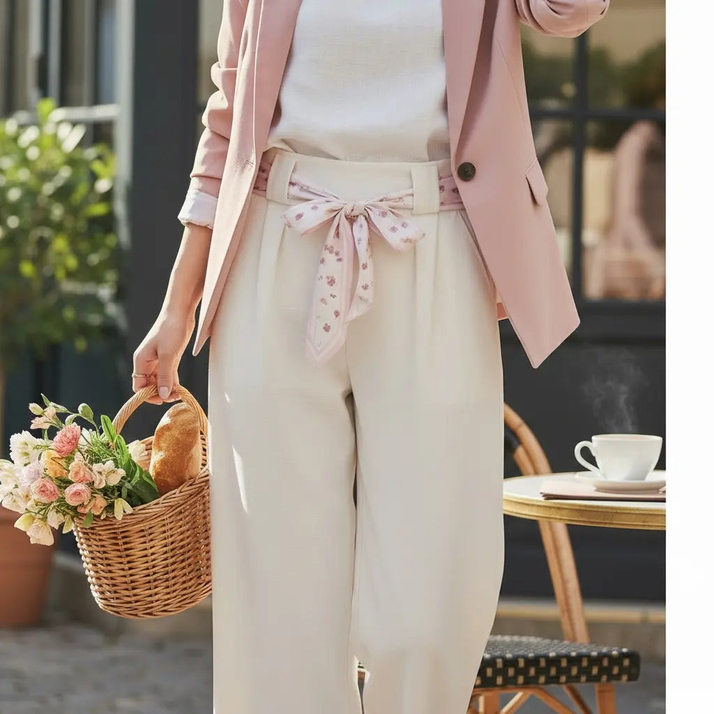 Pantalon chic en blanc - Angèle