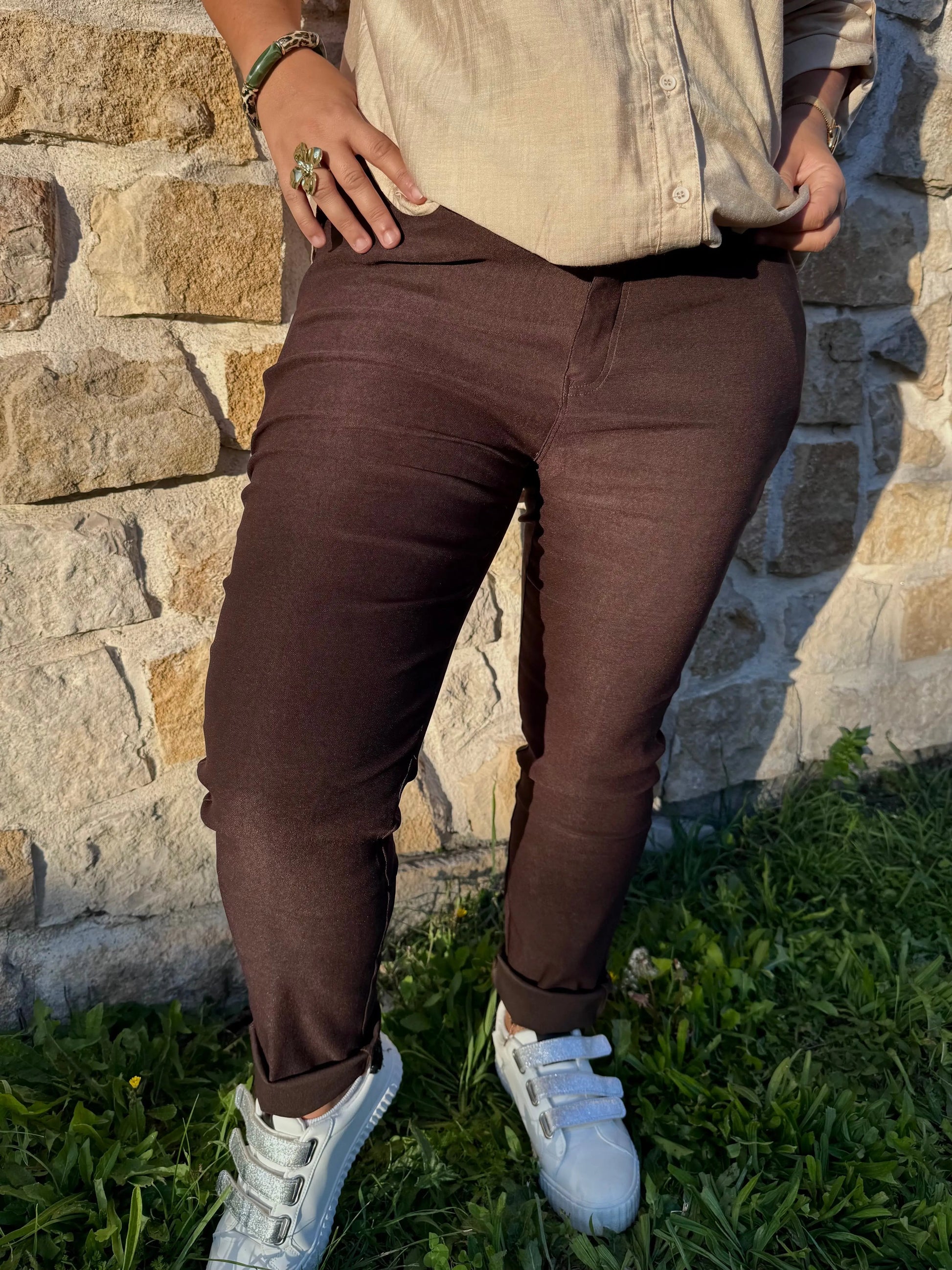 Pantalon style jeans elasthanne - Céline NH-3