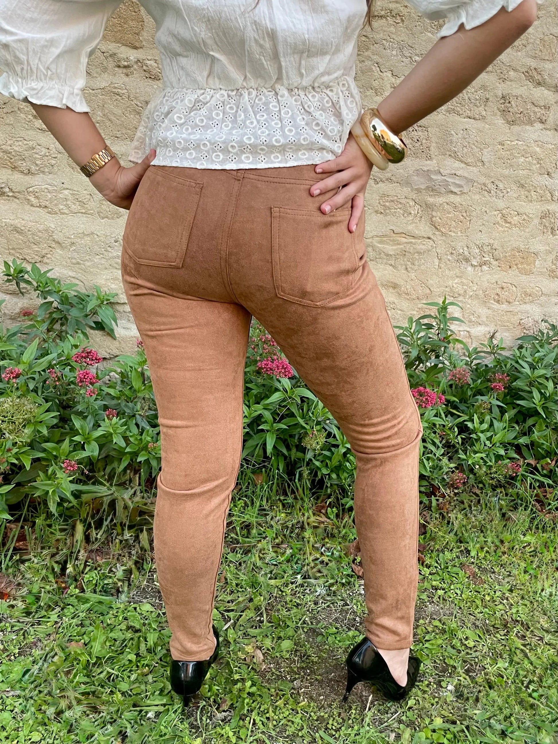 Pantalon suédine - Aventurine LUIZACCO