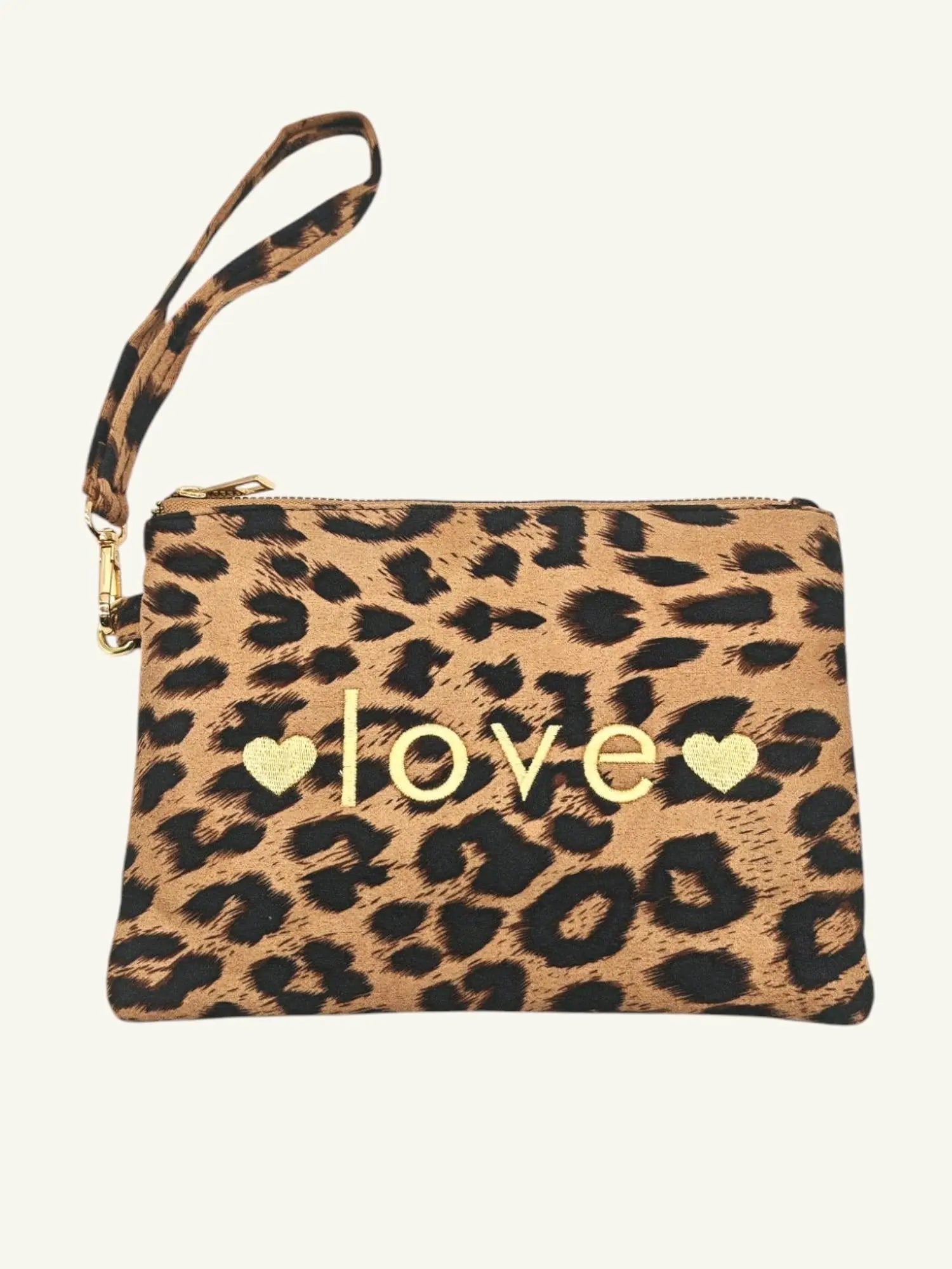 Pochette léopard Love- Paula M & P Accessoires