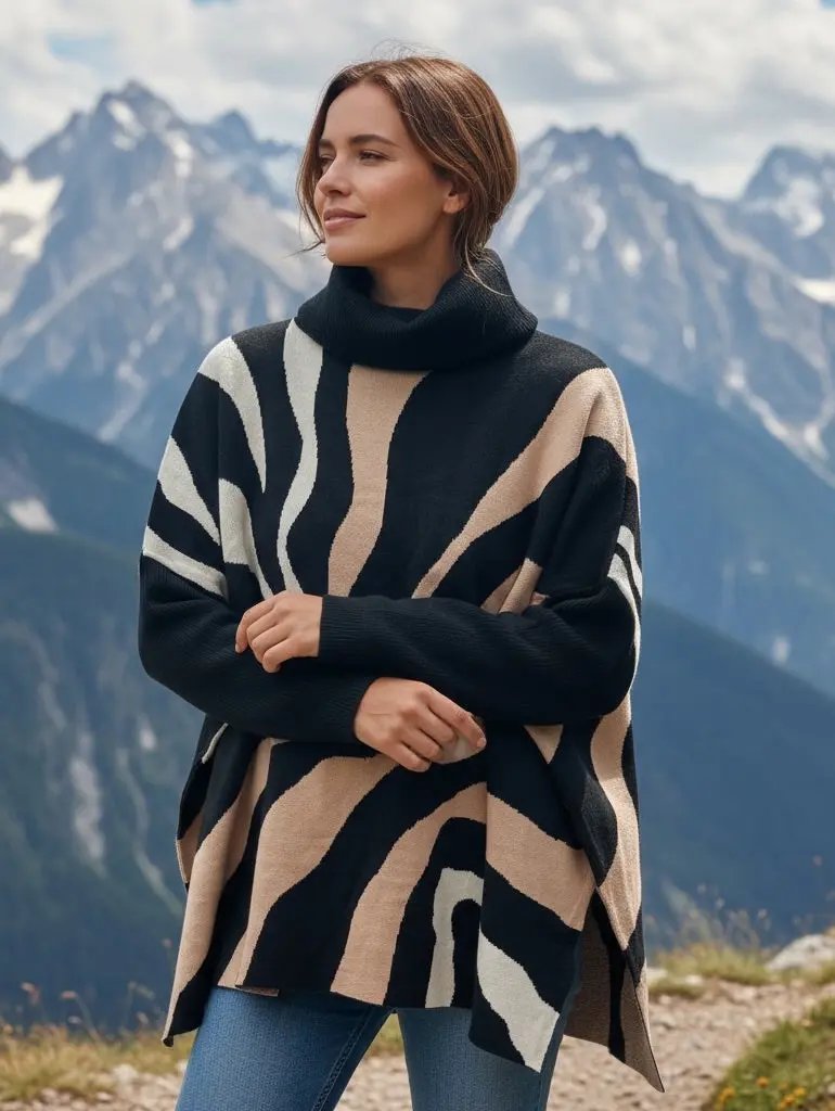 Poncho col roulé - Orme PARIS & MOI