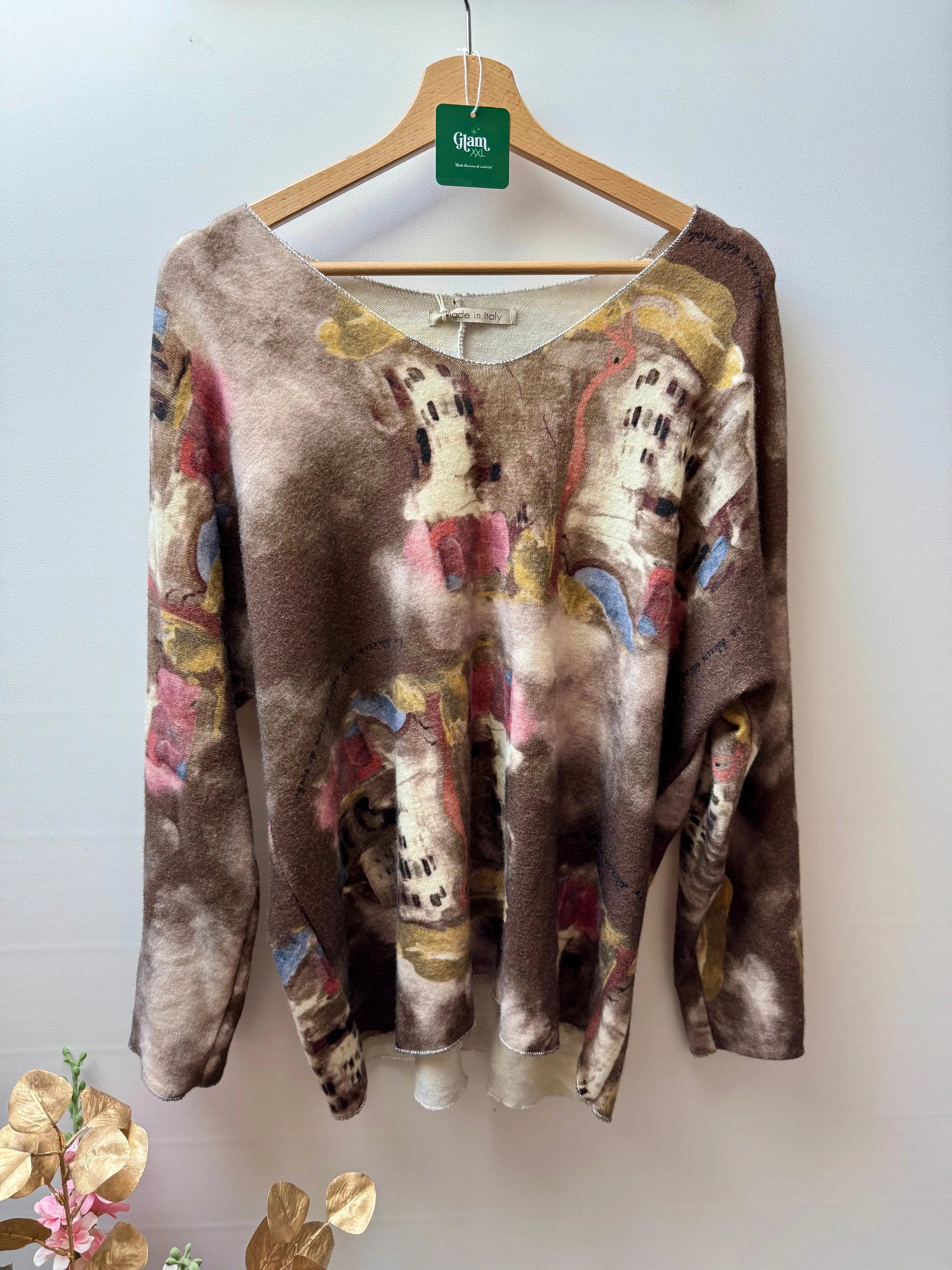 Pull imprimé en laine - Tanzanite LUIZACCO