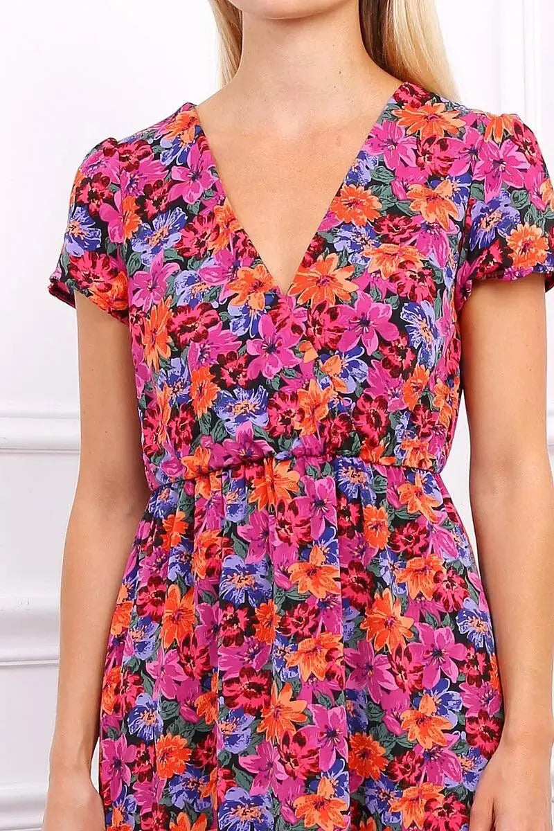 Robe longue - Pivoine LILIE ROSE