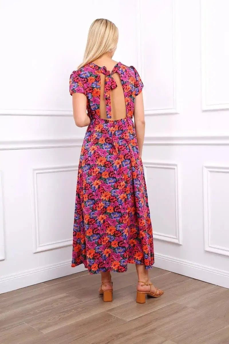 Robe longue - Pivoine LILIE ROSE