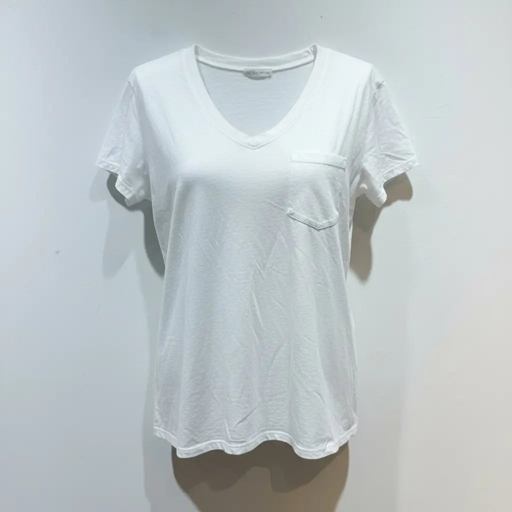 Tee-shirt blanc avec pochette - Zita