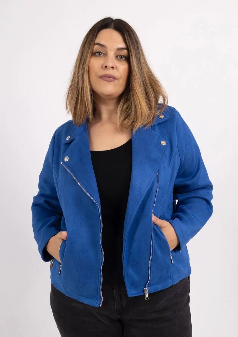 Veste perfecto en suedine -  Pauline NH-3