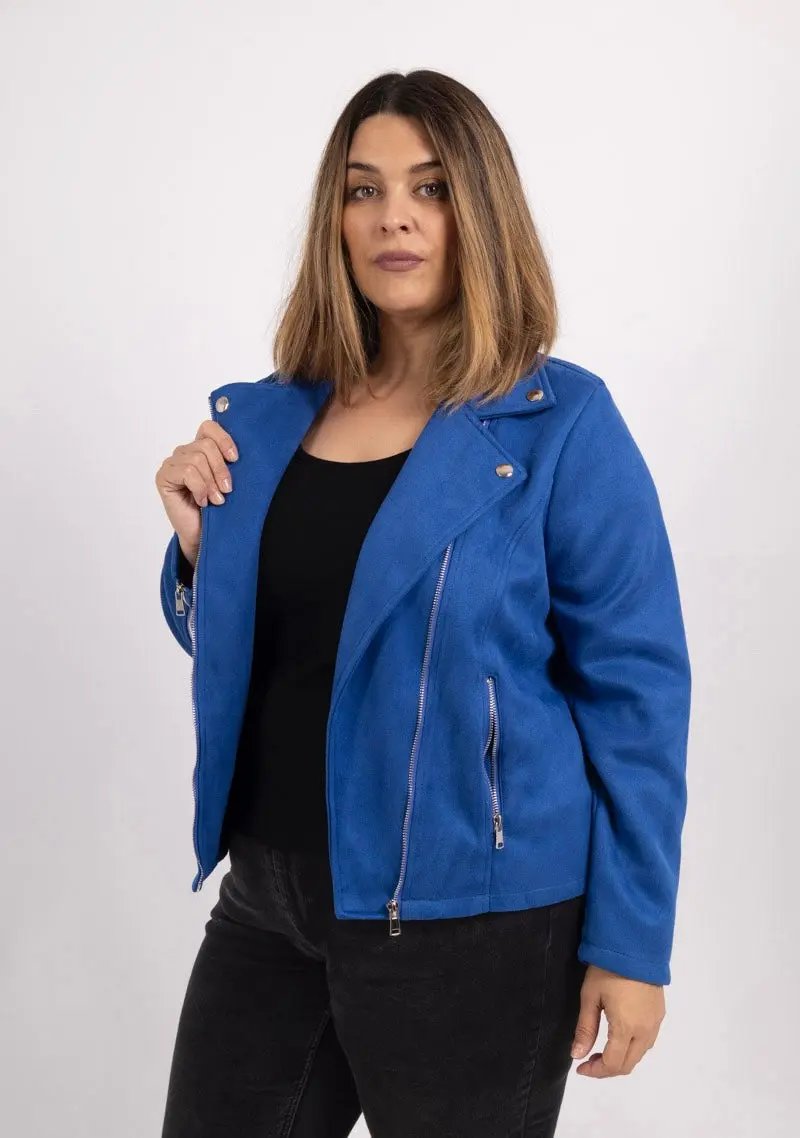 Veste perfecto en suedine -  Pauline NH-3