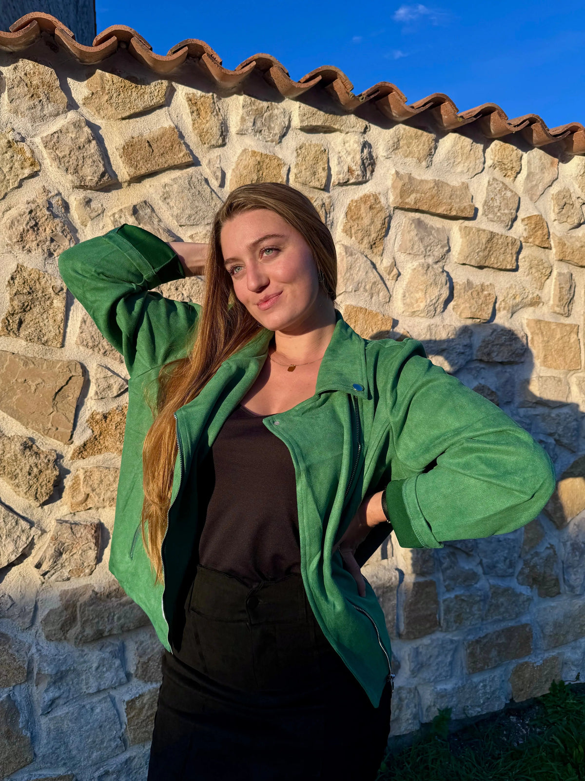 Veste perfecto en suedine -  Pauline NH-3